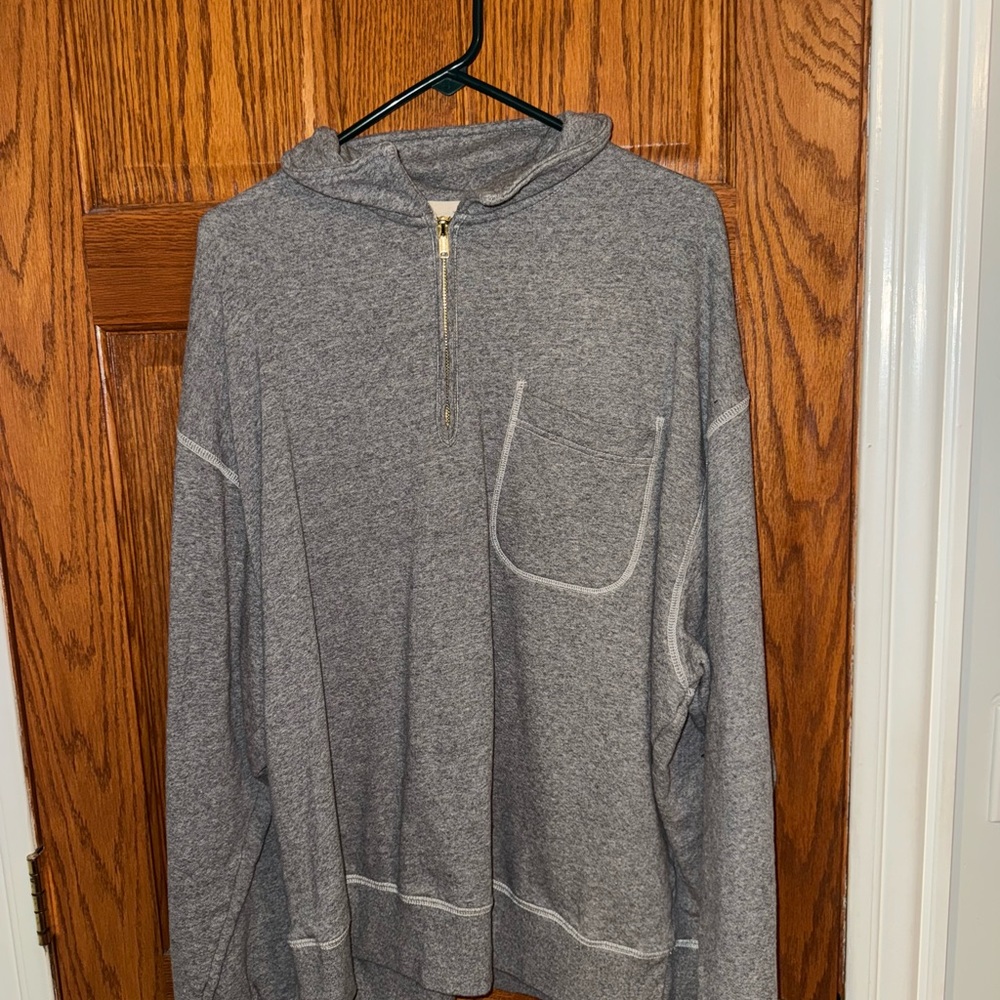 American Eagle Outfitters Gray Half-Zip Pullover Sweater